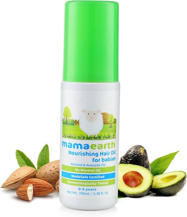 Mamaearth%20Nourishing%20Baby%20Hair%20Oil%20with%20Almond%20&%20Avocado%20100ml%20-%20Image%203