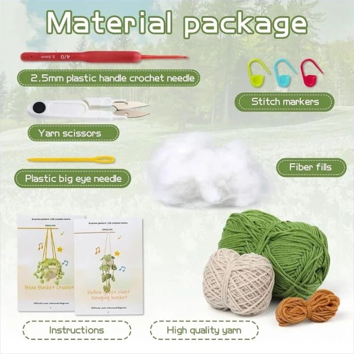 KRABALL%20Crochet%20Hanging%20Plant%20Kit%20for%20Beginners%20With%20Video%20Tutorial%20Cotton%20Knitting%20Yarn%20Thread%20Needles%20Hooks%20Knit%20Tool%20Set%20-%20Image%202