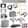 Accessories Kit Combo for DJI AIR 3 Landing Gear Propeller Guard Cage Holder for DJI RC 2 Controller Silicone Case Sun Hood Bag. 