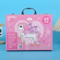 Unicorn Space Kids Art Set – Coloring, Drawing & Painting Crayons Acrylic Color Gift Set – 88 Pcs.