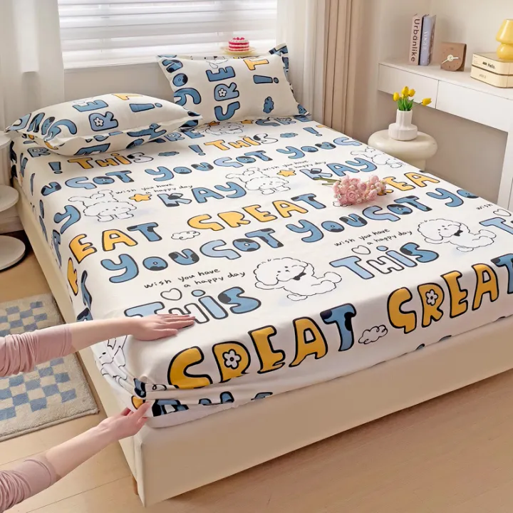 Cross-border%20brushed%20printed%20bed%20sheet%20three-piece%20set%20Simmons%20mattress%20protector%20dust%20cover%20bed%20sheet%20fixed%20anti-slip%20cover%20-%20Image%206