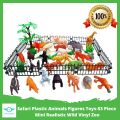 Safari Plastic Animals Figures Toys-53 Piece Mini Realistic Wild Vinyl Zoo Jungle Animal Toy Set, Learning Party Favors Toys for Boys & Girls Kids Toddlers Forest Small Animals Playset.