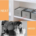 3 Pcs Pack 7 Grids Large Cloth Organizer Box Closet Storage drawer divider storage organizer Box..