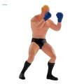 Boxing Man Model Figures Collection Hand Painted for Scenery Landscape Accessories.
