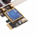 7260AC WiFi Card 2.4GHz 5GHz Bluetooth 4.0 1200Mbps PCIe X1 Wireless Network Adapter Card with 10dBi Dual Antenna for PC.
