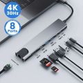 USB C HUB Type C Splitter To HDMI-compatible 4K Thunderbolt 3 Docking Station Laptop Adapter With PD SD TF RJ45 For Macbook Air. 