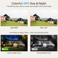 ICSEE Solar Wireless Camera Wifi Outdoor 4MP Surveillance IP CCTV With battery and Solar Panel 360 PTZ Security Protection. 