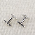 Men's Anchor Shape Navy French Shirt Cufflinks Pair.