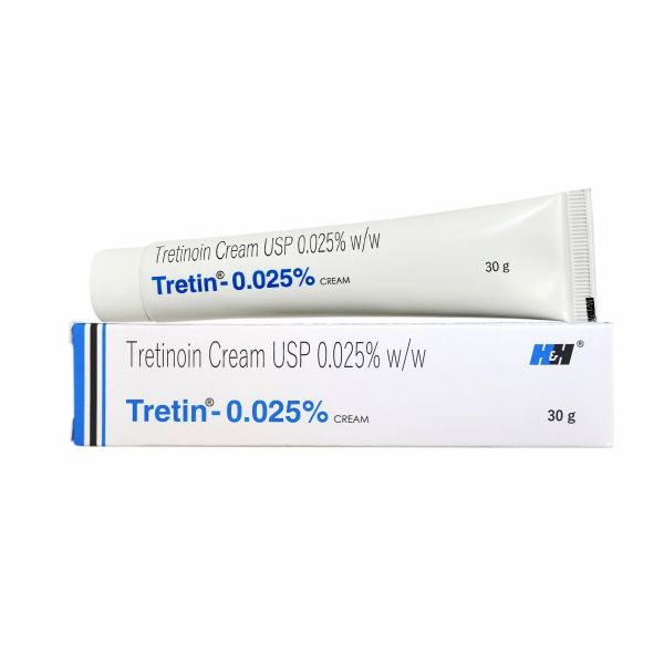 Tretin 0.025% Cream for acne treatment and pores-30 gram (packaging may vary)