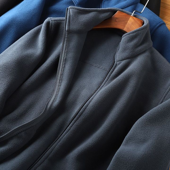 Men's Coat Top Japanese Lamb Wool Fleece-lined Thickened Men's Autumn and Winter Polar Fleece Cotton-Padded Coat Thin Student Jacket