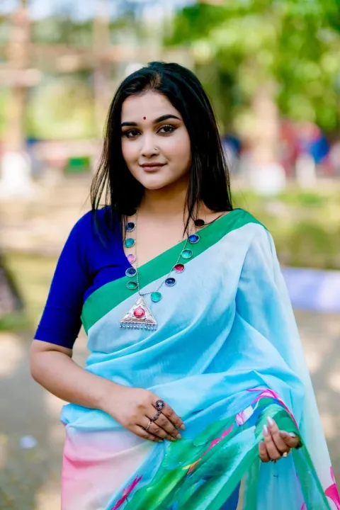 Screen%20Print%20Half%20Silk%20Saree/%20shari/%20sharee%20for%20women%20-%20Image%203