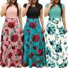 Women%20O%20Neck%20Long%20Short%20Sleeve%20Floral%20Print%20Large%20Hem%20Waist%20Tight%20Maxi%20Dress%20-%20Image%205