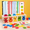 Montessori Shape Color Sorting Toy Colour Shape Sorting Box Game for 3 4 5.