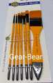 Black & Orange Combined 7 Pcs Keep Smiling Super Perform Artist Brush / Art Brush / Art Tuli Sets For Oil Colour / Water Colour / Acrylic Colour.