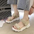 Internet Celebrity Little Daisy Sandals Fairy Style ins Tide 2024 Summer New Sports Platform Roman Shoes. 