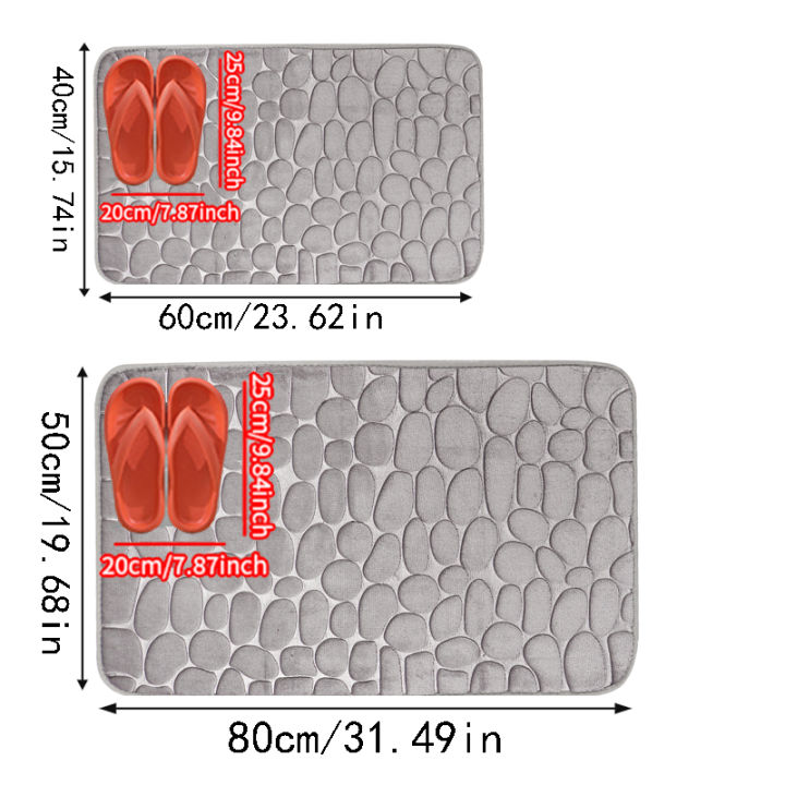Bath%20Mat%20Cobblestone%20Bathroom%20Rug%20Floor%20Mat%20Memory%20Foam%20Bathmat%20Thick%20Soft%20Absorbent%20Non%20Slip%20Washable%20Carpet%20for%20bath%20shower%20-%20Image%203