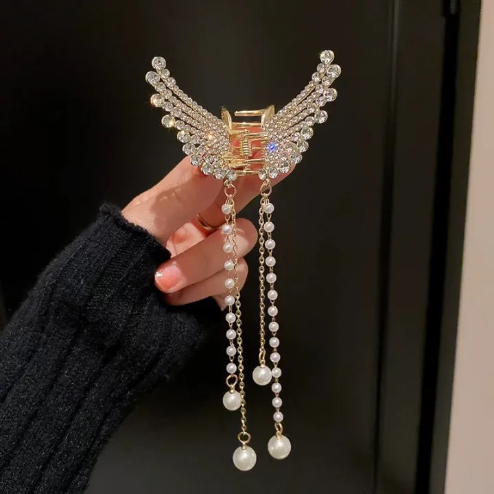 Indispensable%20-New%20Elegant%20Back%20Head%20Shark%20Hair%20Clip%20Fashion%20Angel%20Wings%20Pearl%20Long%20Tassel%20Butterfly%20Grab%20Clip%20Hairpins%20Hair%20Claws-%20Innovative%20-%20Image%202
