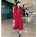 Cojin Couple Clothes Fried Street One Dress Autumn New Niche Design Red Dress Female Men's Coat Fashion. 