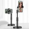 Desktop Mobile Phone Holder Stand 360 Rotate For Live Streaming Shoot Youtube Tiktok Video Round Base Smartphone. 
