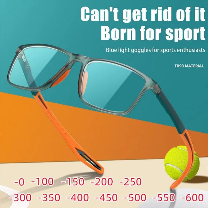 TR90 Anti-blue Light Myopia Glasses For Men Women Nearsighted Glasses Eyewear Ultralight Sports Anti-Shedding Eyeglasses