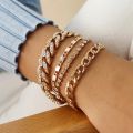 Punk Heavy Metal Rhinestone Chain Bracelets Set for Women Adjustable Crystal Pulseras Bangles Hand Jewelry Gift Steampunk Men.