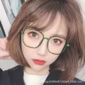 New Internet celebrity polygonal glasses for women, Korean style trendy large frame anti-blue light Xiaohongshu students with prescription myopia glasses. 