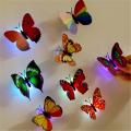 1 piece LED Wall Stickers Colorful Changing Butterfly Glowing Wall Decals Night Light Lamp Home Decor DIY Living Room Wall Sticker/Birthday Party/Weeding Party for boys/Girls.