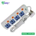Multiplug Exclusive Many 4 Way Extension Socket Model MTS-804=3 Pin Plug /3 miter Wie. 