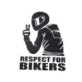 Respect For Bikers Stylish Bike strikers Decorative-stickers Motorcycle skateboard bicycle bike sticker Stikar. 