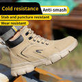 【selevn roind】 Winter Work Safety Shoes Men Safety Boots Anti-smash Anti-stab Work Shoes Sneakers Steel Toe Shoes Male Work Boot Indestructible.