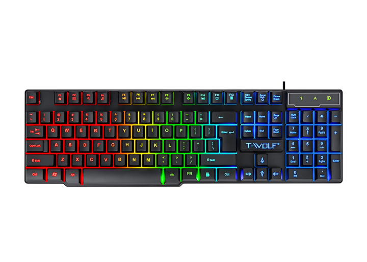T-Wolf T20 Wired RGB Gaming Keyboard