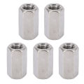 Long Rod Coupling Hex Nut, 5PCS Metric Hex Coupling Nut M12 Stainless Steel for Threaded Rod.