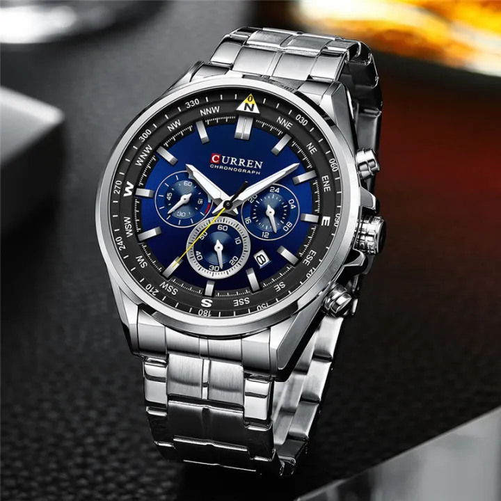 CURREN%208399%20Men's%20Luxury%20Watches%20Fashion%20Sporty%20Wristwatches%20Male%20Chronograph%20Quartz%20Stainless%20Steel%20Clock%20with%20Luminous%20Hands%20-%20Image%204