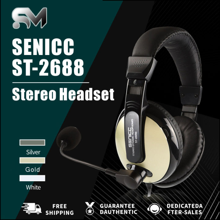 SENICC%20ST-2688%20Wired%20Earphone%20Head-mounted%20Headset%20with%20Omnidirectional%20Microphone%20-%20Image%202