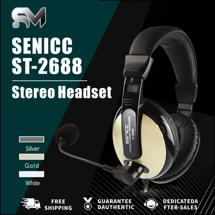 SENICC%20ST-2688%20Wired%20Earphone%20Head-mounted%20Headset%20with%20Omnidirectional%20Microphone%20-%20Image%202