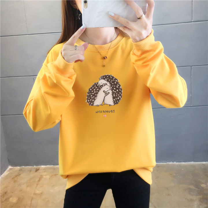 Cross-border%20wholesale%202024%20Korean%20version%20of%20the%20Spring%20and%20Autumn%20thin%20sweatshirt%20women's%20new%20cartoon%20round%20neck%20top%20trendy%20fashion%20plus%20size%20women's%20clothing%20-%20Image%202