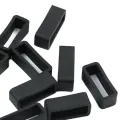 20x Silicone Watchband Strap Loops Black Watch Strap Holder Fastener Rings, Wristwatch Keeper Retainer Smart Watch Band Repair , 12mm 18mm. 
