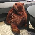 40cm -100cm simulation DJUNGELSKOG Brown Bear Giant Plush Teddy Bear Toy Stuffed Animals Soft Cushion Girl Kids Birthday Gift KEEMEEUYZO. 