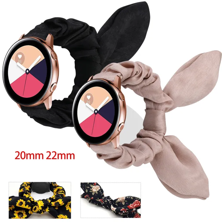 Women%20Scrunchie%20Elastic%20Strap%20for%20Samsung%20Galaxy%20Watch%204%203%2041/45%E3%80%902023%E3%80%91mm%20Active%202%2040mm%2044mm%20Gear%20S3%20Classic%20Huawei%20Watch%202%20Fashionband%20-%20Image%203