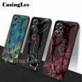 For OPPO A78 4G Case Fashion Marble Tempered Glass Protector Soft Silicon Back cover For OPPO A78 NFC 4G Phone cases.