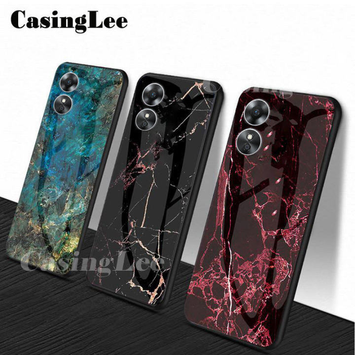 For%20OPPO%20A78%204G%20Case%20Fashion%20Marble%20Tempered%20Glass%20Protector%20Soft%20Silicon%20Back%20cover%20For%20OPPO%20A78%20NFC%204G%20Phone%20cases%20-%20Image%202
