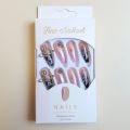 y2k Nails Five-pointed Star Pattern False Nails Halloween Style Long Coffin Ballet Press on Nails For Girl Full Cover Wearable. 