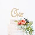 One First Birthday Cake Topper DIY Baking Supplies Wood Letter Cake Decoration Tools Dessert Party Decor Birthday Favor. 