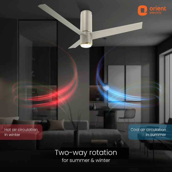 Orient Electric 1200mm Aeroslim Noiseless Energy Efficient BLDC Motor Smart Ceiling Fan with IoT, Remote & Under light