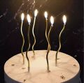 Spiral candle/Spiral Metallic Candle 6 Pcs. 