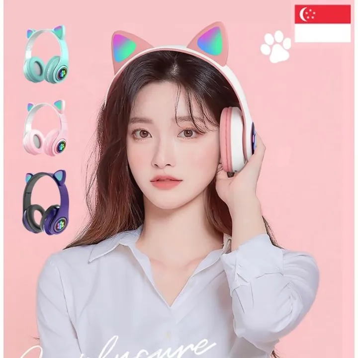 STN28%20LED%20Cat%20Ear%20Headset%20Noise%20Cancelling%20Headphones%20Bluetooth%205.0%20Colorful%20Kids%20Headset%20Support%20TF%20Card%203.5mm%20Plug%20with%20Mic%20-%20Image%207