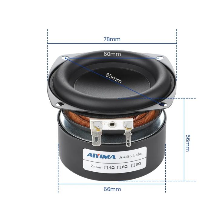 AIYIMA%203%20Inch%20Subwoofer%20Speaker%204%208%20Ohm%2025W%20Small%20Steel%20Cannon%20Audio%20Sound%20Speaker%20High%20Power%20Long-stroke%20Loudspeaker%201Pcs%20-%20Image%206
