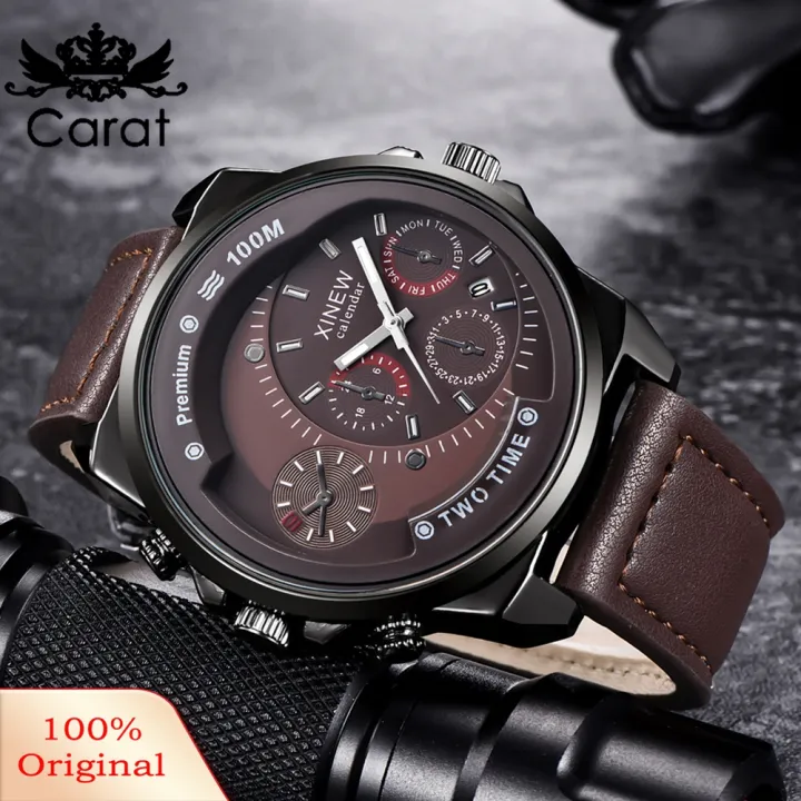(New)%20carat%20xinew%20Port%20men%20calendar%20ub-dial%20decor%20faux%20leather%20band%20quartz%20writ%20watch%20-%20Image%206