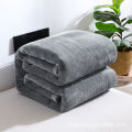 Flannel solid color thickened warm blanket double-sided velvet multifunctional single double blanket gift blanket. 