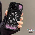 Cute Cartoon Hello Kitty Star English Letter Cover Compatible For Realme C53 C35 C11 C15 6i 5 7i 5s 5i C17 C55 C25 C20 C20A C21Y C25Y C12 C21 C31 C33 C30 Narzo 50A 20 N53 Gradient Purple Case. 